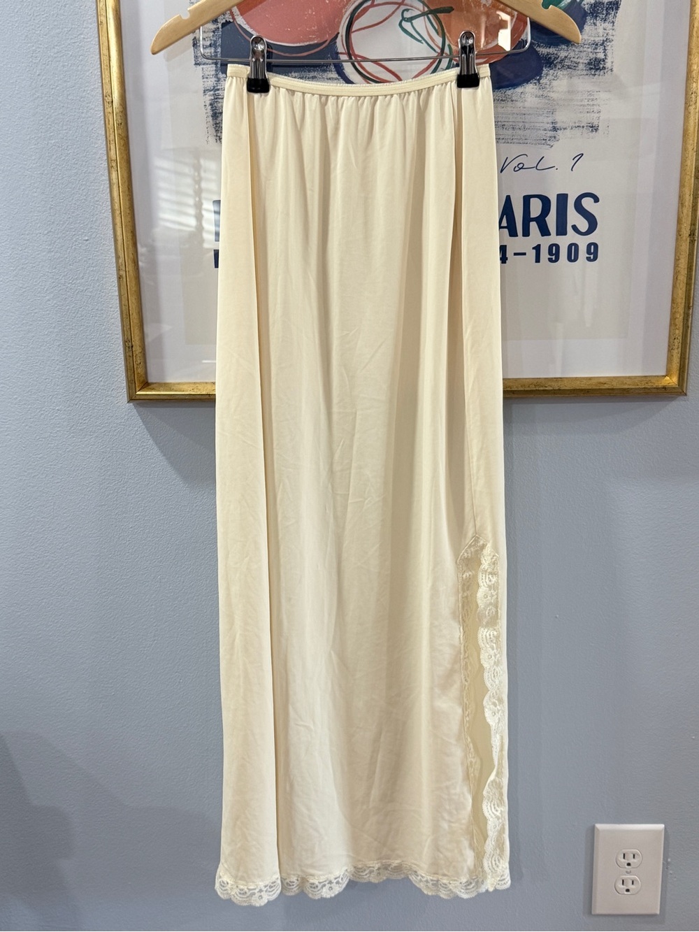 Shadow Line Ivory Lace Trimmed Slip Skirt Petite Small